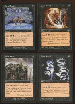 4x Dark Ritual Common LP Mirage Tempest Urza's Playset Magic the Gathering MTG - Image 1
