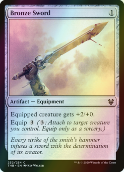 MTG Bronze Sword Foil ** Theros Beyond Death ** English (NM) - Image 1
