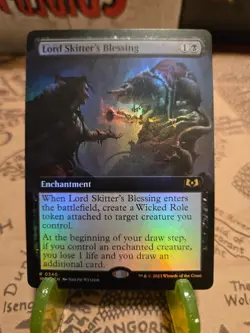 MTG Lord Skitter's Blessing Wilds of Eldraine Foil Extended Art Rare NM - Image 1