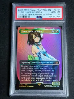MTG Final Fantasy Borderless Foil Yuna Hope of Spira PSA 10 GEM MINT SP MYTHIC - Image 1