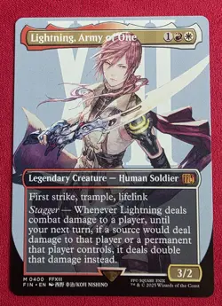 MTG Final Fantasy Lightning, Army of One (Borderless) Regular 0400 - Image 1
