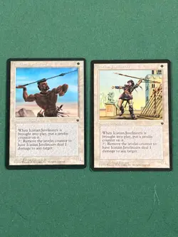 Icatian Javelineers, 2x mixed art, Fallen Empires, MtG Magic the Gathering - Image 1