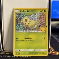 Chikorita 2/25 Holo Mcdonalds 25th Anniversary Promo Pokemon Card - Image 1