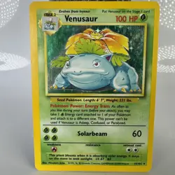 Pokemon TCG Venusaur Base Set 15/102 Holo Unlimited Holo Rare LP - Image 1