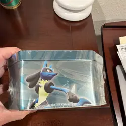 Pokemon Lucario Diamond & Pearl Collector's Tin Window Design Blue Silver 2009 - Image 4