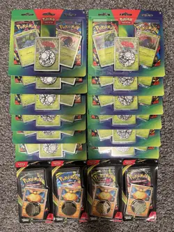 Pokemon 2-Pack Blister Pack Lot of 12 + 5 Perfect Order Coin Pack With Every Art - Image 1