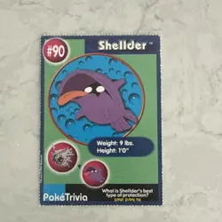 Shellder #90 Burger King Exclusive 6 Mewtwo Strikes Back PokeTrivia 1999 Pokemon - Image 1