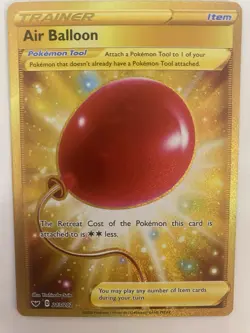 Air Balloon 213/202 Gold Secret Rare Sword & Shield Base Pokemon TCG Mint - Image 1