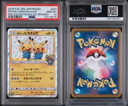 Pokemon TCG Pretend Comedian Pikachu 407/SM-P PSA 10 Japanese Promo Card - Image 3