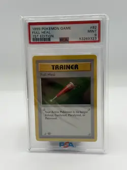 Pokemon TCG Full Heal Base Set Shadowless 1st Edition PSA 9 82/102 English - Image 1