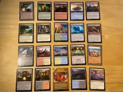 Magic The Gathering Lot Of 20 LAND Cards Including Rares and Mythics NM - Image 1