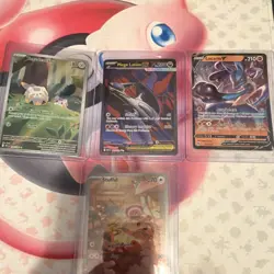 Pokemon Snorlax V, Sunflora, Mega Latias EX, Kilowattrel, Togedemaru Lot (6 Car… - Image 2