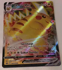 Pokemon TCG Pikachu VMAX SWSH Black Star Promos SWSH286 Holo Promo Collectible - Image 1