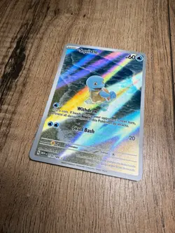 Pokemon Squirtle 170/165 Scarlet & Violet 151 Illustration Rare Holo English LP - Image 2