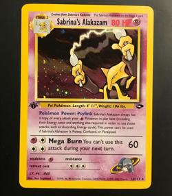 16/132 SABRINA'S ALAKAZAM 1ST EDITION 2000 POKEMON GYM CHALLENGE HOLO - LP - Image 1
