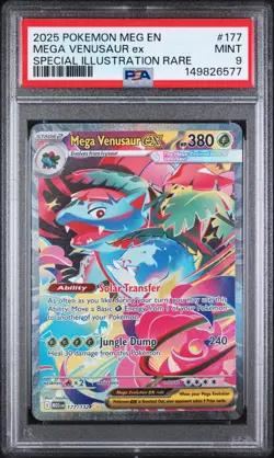 2025 Pokemon Meg En-Mega Evolution #177 Mega Venusaur Ex SIR PSA 9 - Image 1