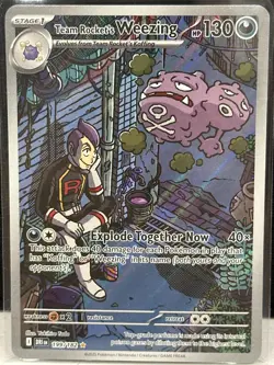 Team Rocket's Weezing 199/182 Sv10: Destined Rivals Holo - Pokemon TCG NM - Image 1