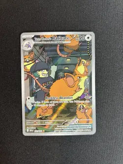 Pokemon Destined Rivals Team Rocket’s Raticate 202/182 Illustration Rare LP - Image 1