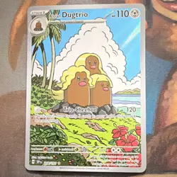 Pokemon TCG Alolan Dugtrio 208/191 SV08 Illustration Rare - Image 1