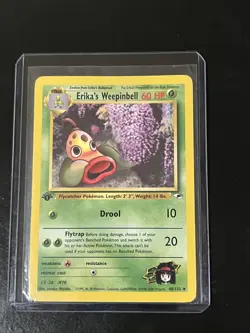 Pokemon 1st Edition Gym Heroes - Erika's Weepinbell 48/132 - Uncommon - LP - Image 1
