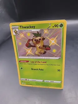 Pokemon - Thwackey - SV005/SV122 - Shining Fates Shiny Vault - Holo NM - Image 3