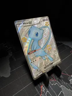 Pokemon TCG Mew ex 216/091 Shiny Ultra Rare Full Art SV Paldean Fates Holo NM+ - Image 2
