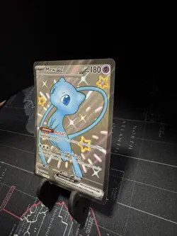Pokemon TCG Mew ex 216/091 Shiny Ultra Rare Full Art SV Paldean Fates Holo NM+ - Image 3