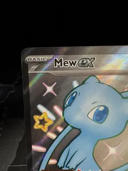 Pokemon TCG Mew ex 216/091 Shiny Ultra Rare Full Art SV Paldean Fates Holo NM+ - Image 4