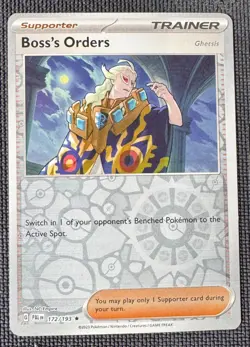 BOSS'S ORDERS (GHETSIS) 172/193 R PALDEA EVOLVED POKEMON REVERSE HOLO NM - Image 1