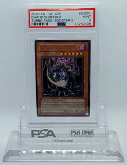 YUGIOH TURBO PACK TU02-EN001 CHAOS SORCERER ULTRA RARE PSA 9 MINT #43252406 - Image 3