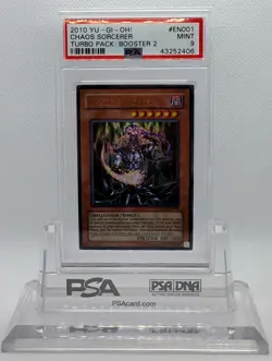 YUGIOH TURBO PACK TU02-EN001 CHAOS SORCERER ULTRA RARE PSA 9 MINT #43252406 - Image 4