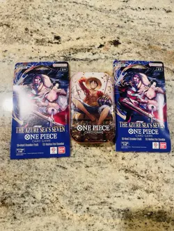 Sealed One Piece Luffy Tin Volume 2 And 2 Op14 Booster Packs - Image 1