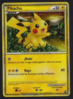 Pokemon TCG Pikachu World Collection 2010 Spanish Holo Promo Card Hello - Image 1