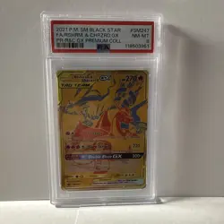 PSA 8 Reshiram & Charizard GX - SM247, Black Star Promo - Pokemon Card - Image 1