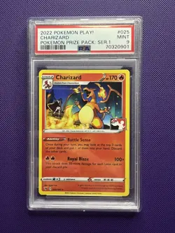 2022 Play! Pokemon Prize Pack Series 1 Charizard 25 - PSA 9 MINT - Image 1