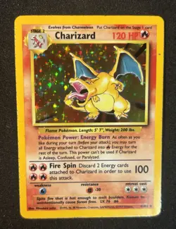 Pokemon TCG Charizard 4/102 Base Set Vintage 1999 WOTC Heavily Played - Image 1