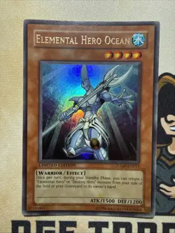 Elemental Hero Ocean - JUMP-EN013 - Ultra Rare - Limited Edition Yugioh LP - Image 2