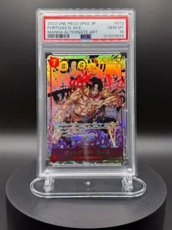 Portgas D. Ace OP02-013 Manga Art SP Super Parallel PSA 10 | One Piece Paramount - Image 1