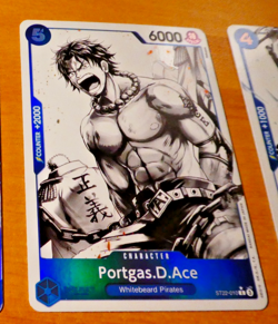ONE PIECE ENGLISH CARD HOLO GAME CARTE Portgas.D.Ace ST22-010 ALT NM - Image 1