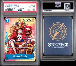 PSA 10 Monkey D. Luffy P-043 Convention Promo 2024 English One Piece TCG - Image 1
