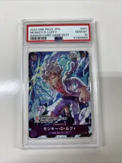 2023 One Piece Japanese MONKEY D. LUFFY Bandai Card Game Fest P-041 PSA 10 - Image 1