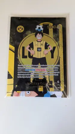 One Piece x BvB Borussia Dortmund Monkey D. Luffy Promo Karte Card St13-003 TCG - Image 1