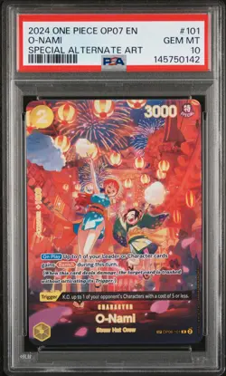 PSA 10 O-Nami 101 Special Alternate Art OP07 500 Years Future ONE PIECE - Image 1