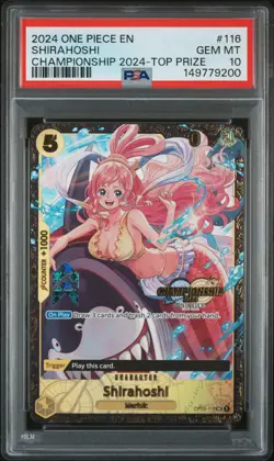 PSA 10 Shirahoshi 116 One Piece Promos Championship Top 64 ONE PIECE - Image 1