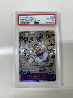 One Piece Card Game Monkey D. Luffy Manga Alternate Art OP05-119 PSA 10 English - Image 1