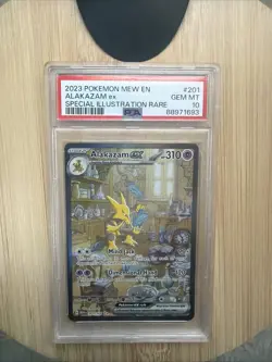 Pokemon Alakazam EX TCG Card 201/165 Scarlet & Violet 151 SIR, PSA 10 - Image 1