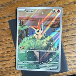 Pokemon Victini SVP 208 Basic Holo Card English TCG Fire Type - Image 3