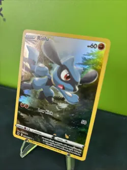 Pokemon TCG Riolu Crown Zenith Galarian Gallery Full Art Holo Card GG26/GG70 - Image 2