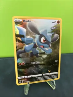 Pokemon TCG Riolu Crown Zenith Galarian Gallery Full Art Holo Card GG26/GG70 - Image 3