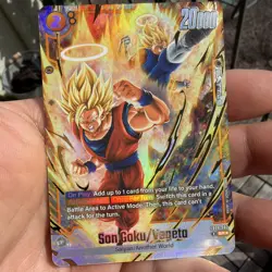 Son Goku/Vegeta FB09-082 Alternate Art Dual Evolution Dragon Ball Card English - Image 1
